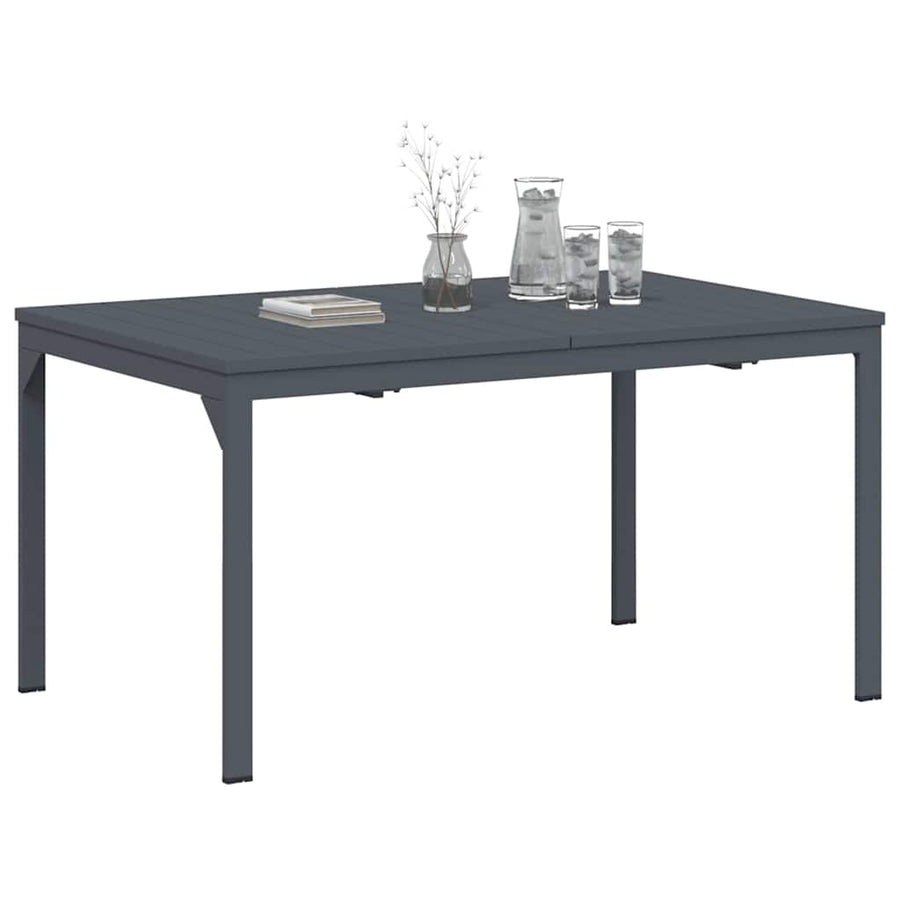 Uittrektafel 2 pcs Antraciet 210 x 90 x 73 cm Staal