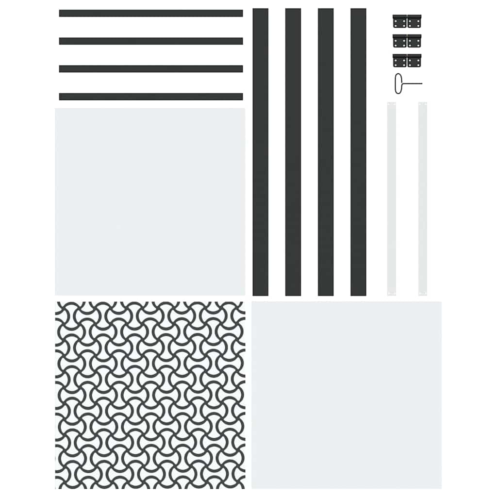 Binnen Deur Zwart 76 x 201.5 cm Verstevigd glas, Aluminium