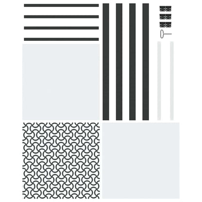 Binnen Deur Zwart 76 x 201.5 cm Verstevigd glas, Aluminium