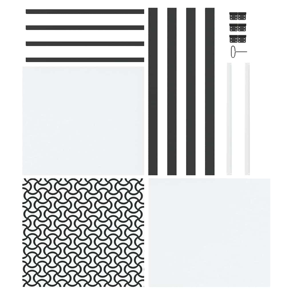 Binnen Deur Zwart 83 x 201.5 cm Verstevigd glas, Aluminium