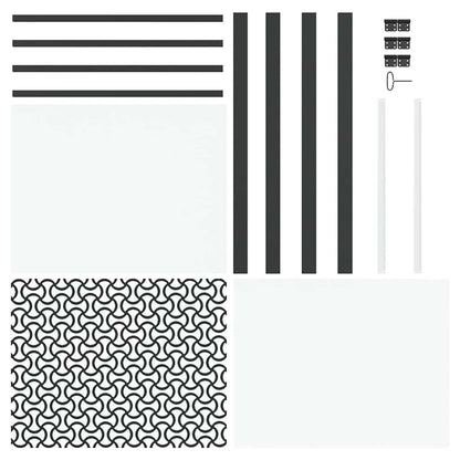 Binnen Deur Zwart 93 x 201.5 cm Verstevigd glas, Aluminium