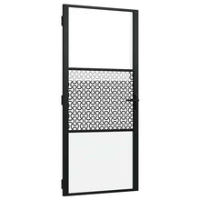Binnen Deur Zwart 93 x 201.5 cm Verstevigd glas, Aluminium