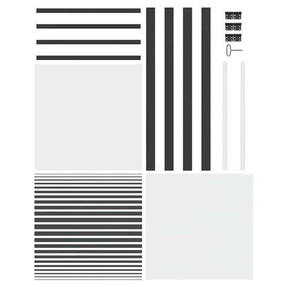 Binnen Deur Zwart 76 x 201.5 cm Verstevigd glas, Aluminium