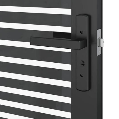 Binnen Deur Zwart 83 x 201.5 cm Verstevigd glas, Aluminium