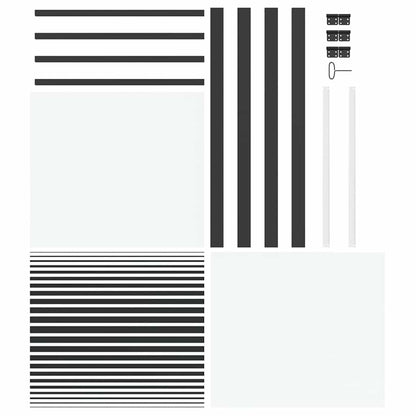 Binnen Deur Zwart 83 x 201.5 cm Verstevigd glas, Aluminium