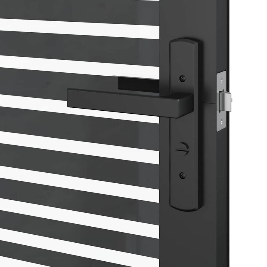 Binnen Deur Zwart 102.5 x 201.5 cm Verstevigd glas, Aluminium