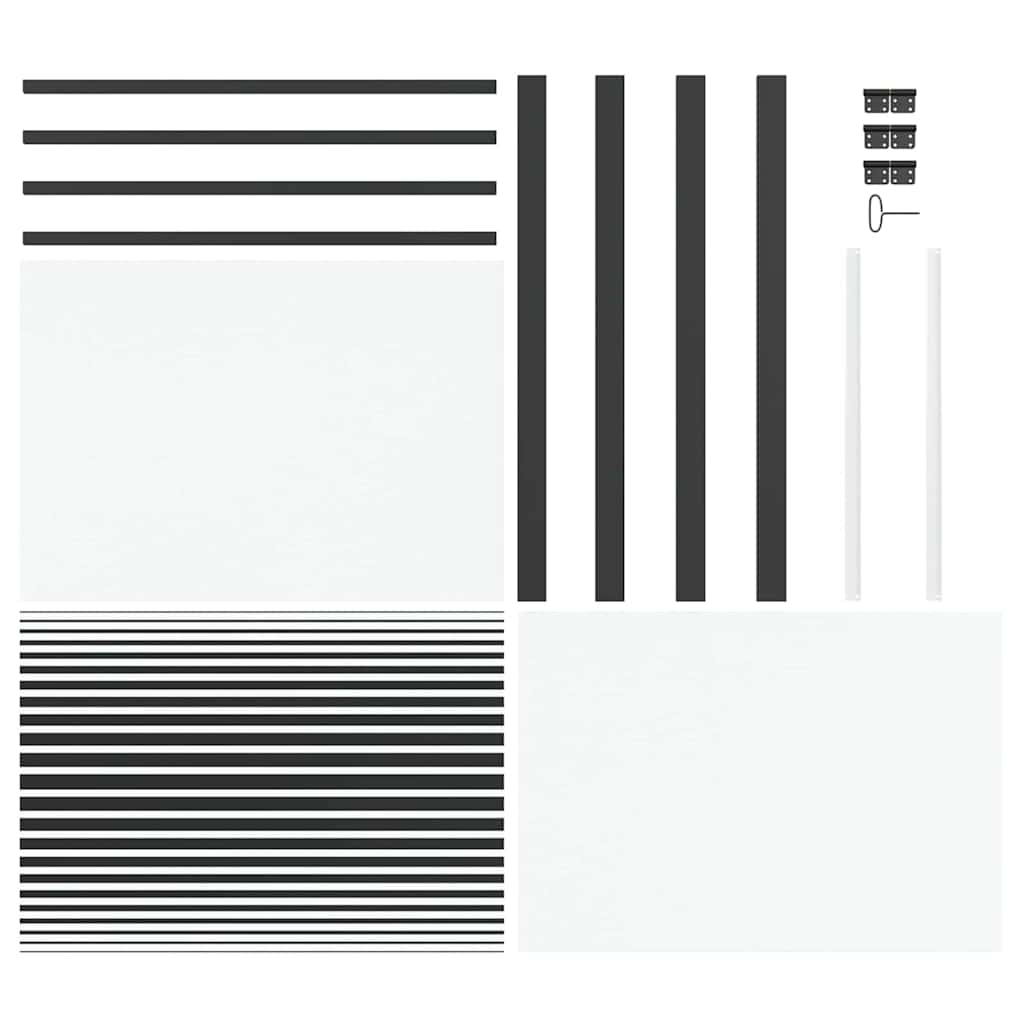 Binnen Deur Zwart 102.5 x 201.5 cm Verstevigd glas, Aluminium