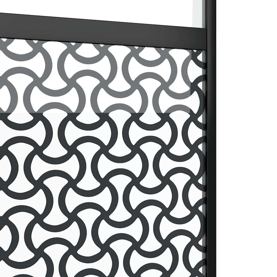 Schuifdeur Zwart 76 x 205 cm Verstevigd glas, Aluminium