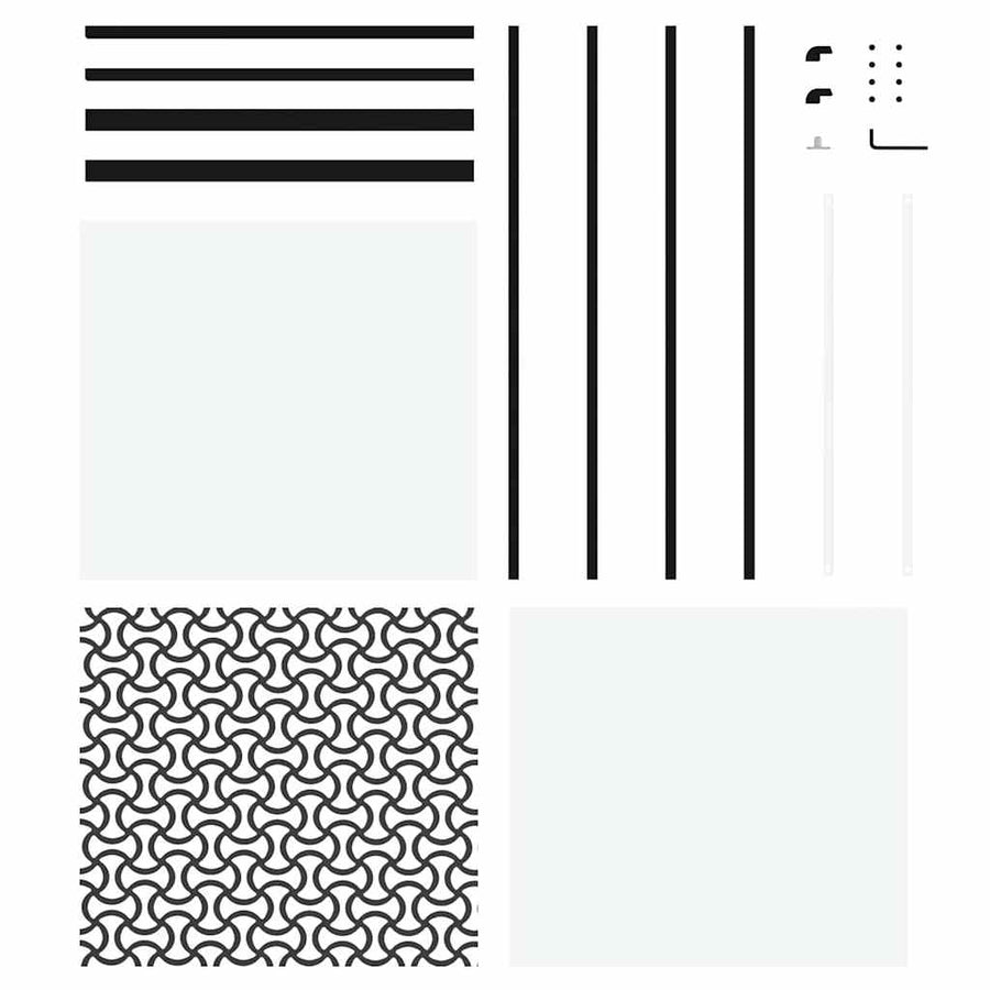 Schuifdeur Zwart 76 x 205 cm Verstevigd glas, Aluminium