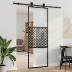Glass door Fretwork Black 90 x 2 x 205 cm Aluminium