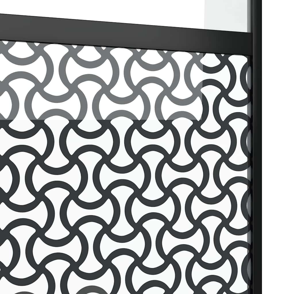 Schuifdeur Zwart 90 x 205 cm Verstevigd glas, Aluminium