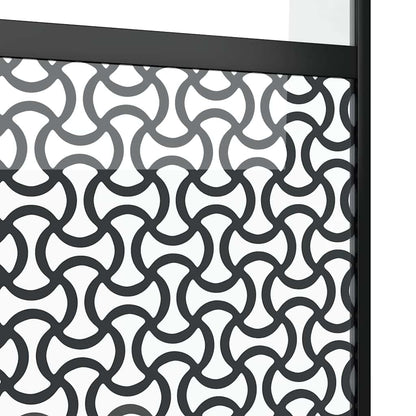 Schuifdeur Zwart 90 x 205 cm Verstevigd glas, Aluminium