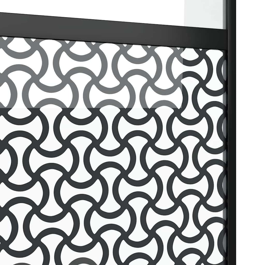Schuifdeur Zwart 90 x 205 cm Verstevigd glas, Aluminium