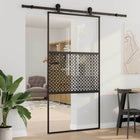 Schuifdeur 102.5x205 cm aluminium zwart