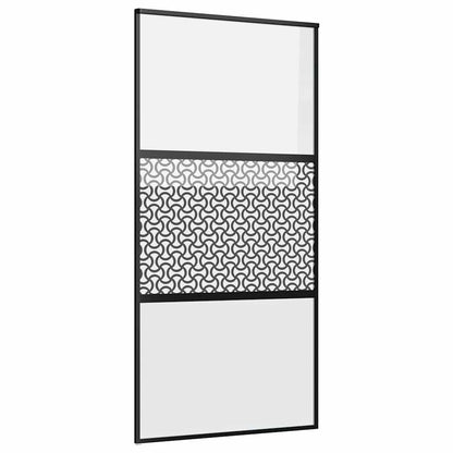 Schuifdeur Zwart 102.5 x 205 cm Verstevigd glas, Aluminium
