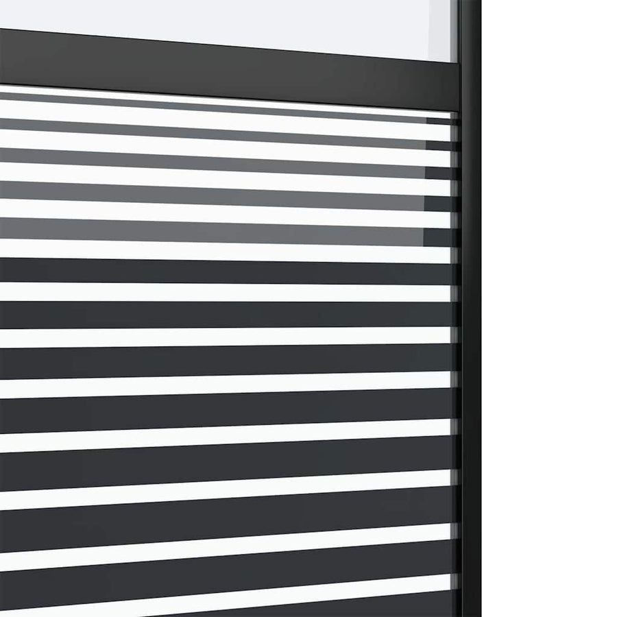 Schuifdeur Zwart 76 x 205 cm Verstevigd glas, Aluminium