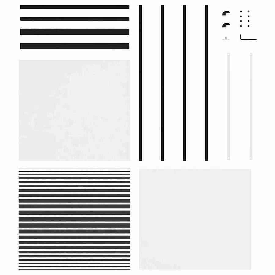Schuifdeur Zwart 76 x 205 cm Verstevigd glas, Aluminium