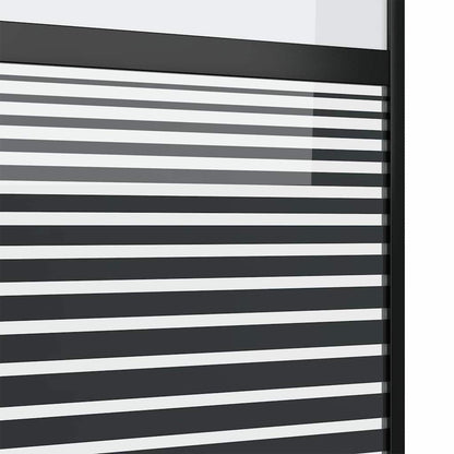 Schuifdeur Zwart 90 x 205 cm Verstevigd glas, Aluminium