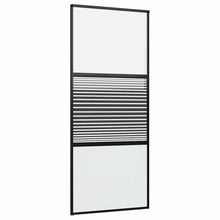 Schuifdeur Zwart 90 x 205 cm Verstevigd glas, Aluminium
