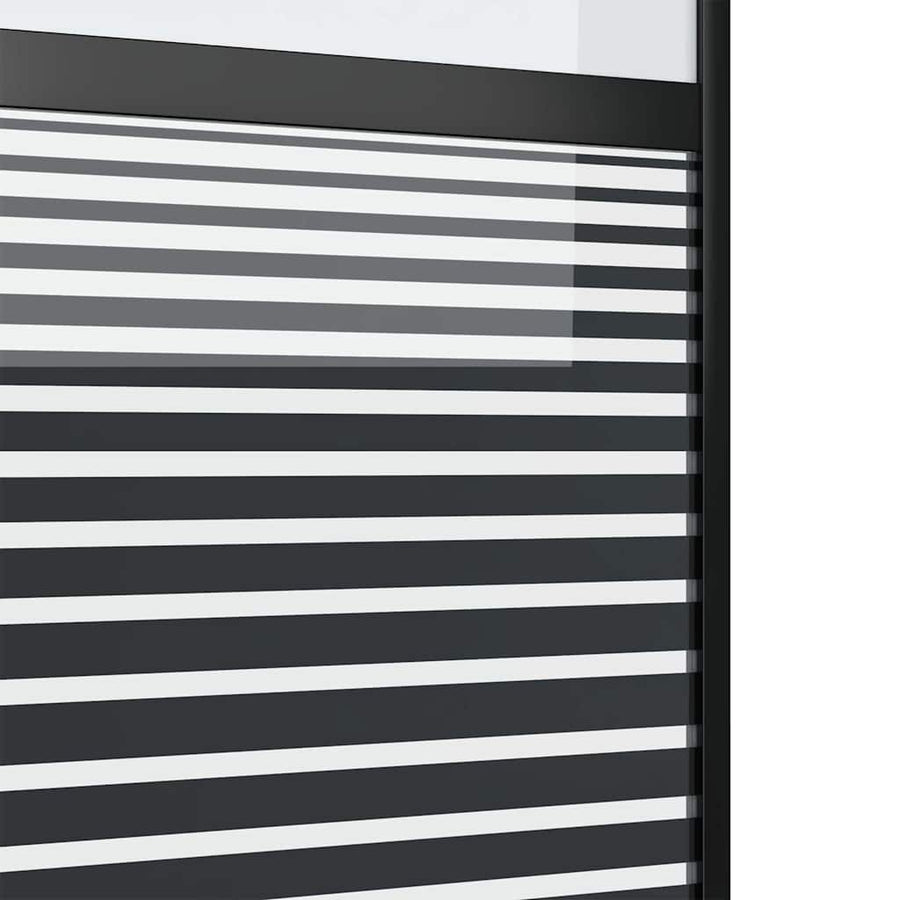Schuifdeur Zwart 102.5 x 205 cm Verstevigd glas, Aluminium