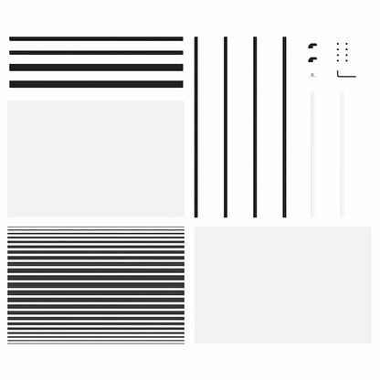 Schuifdeur Zwart 102.5 x 205 cm Verstevigd glas, Aluminium