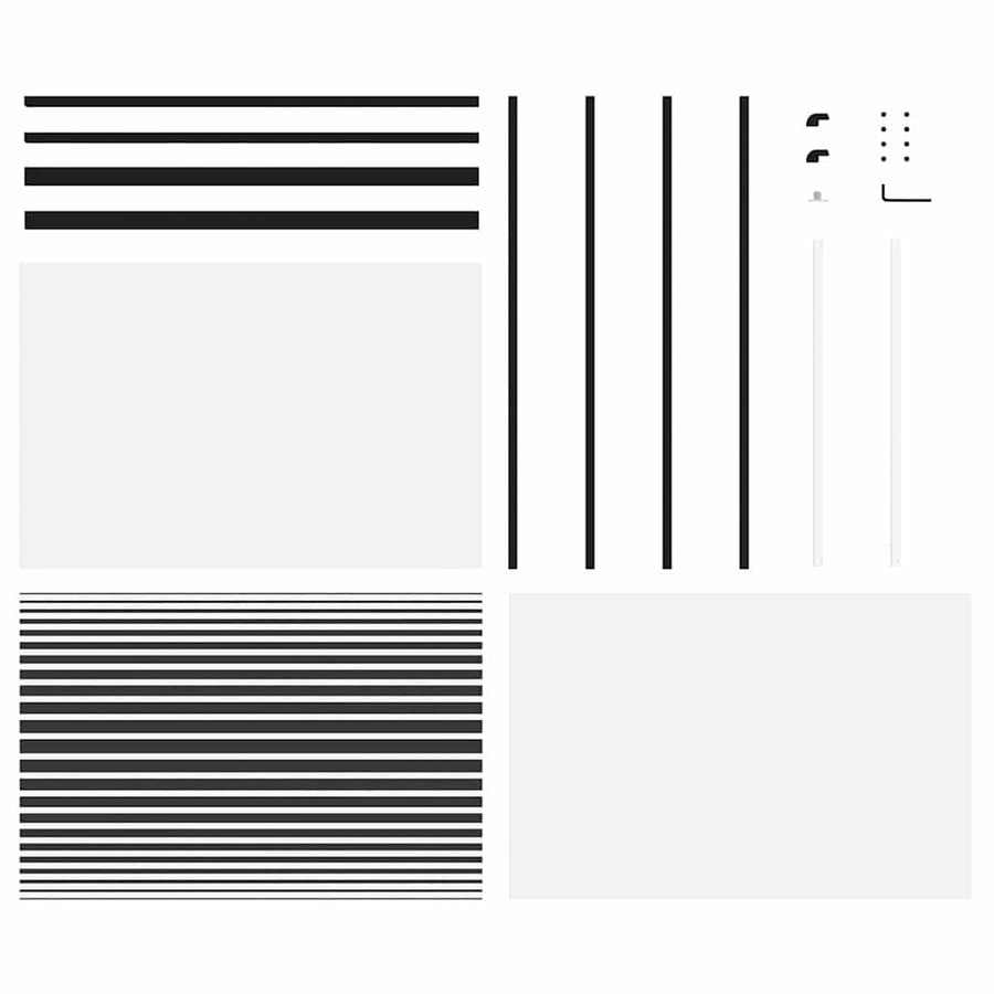 Schuifdeur Zwart 102.5 x 205 cm Verstevigd glas, Aluminium