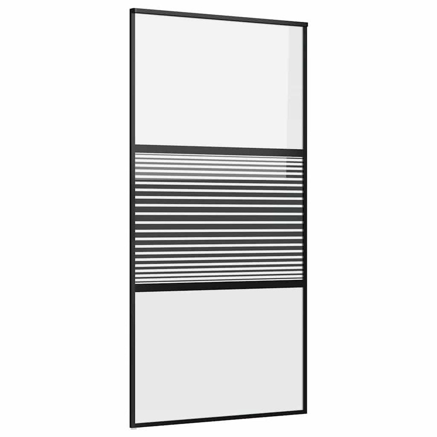 Schuifdeur Zwart 102.5 x 205 cm Verstevigd glas, Aluminium