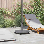 Parasolvoet 48x48x32 cm staal beton donkerhout
