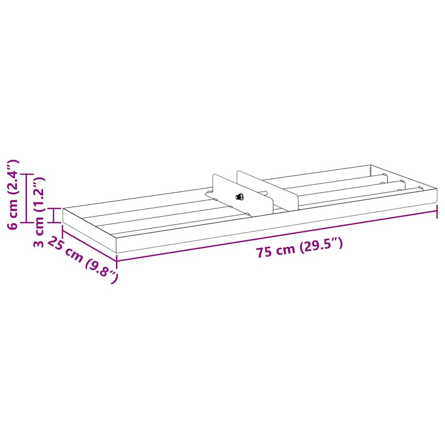 Tuin Leveller Vervangkop 75 x 25 x 6 cm