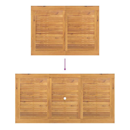 Tuin eettafelset 5 pcs Bruin Massief Teakhout