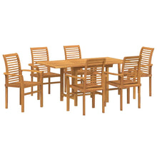 Tuin eettafelset 7 pcs Bruin Massief Teakhout