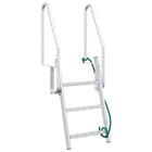 Steigerladder 58x77x144 cm aluminium zilver opvouwbaar