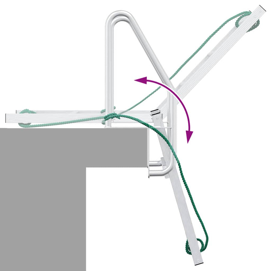 Dock ladder Anders Zilver 58 x 77 x 144 cm Aluminium