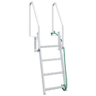 4-Step Dock Ladder Silver 58 x 77 x 166 cm Aluminium