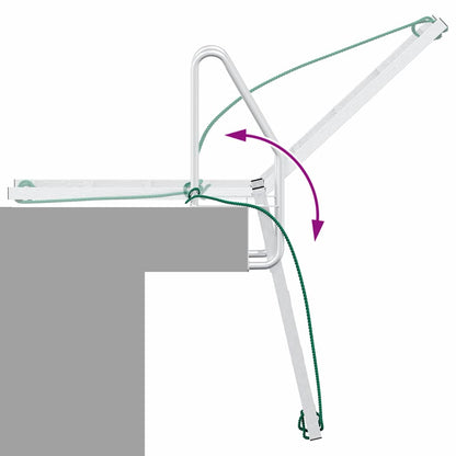 Dock ladder Anders Zilver 58 x 77 x 166 cm Aluminium