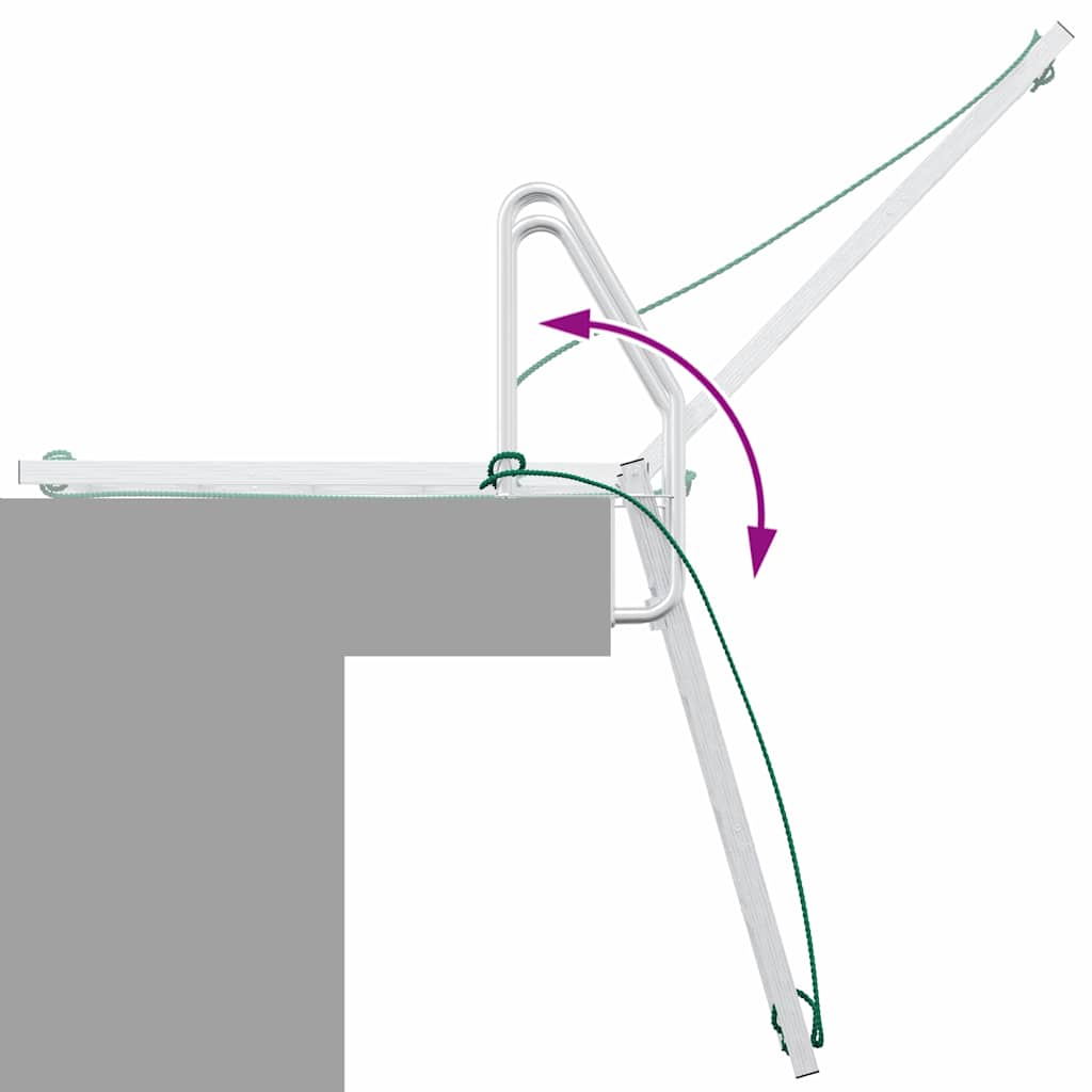 Dock ladder Anders Zilver 58 x 77 x 191 cm Aluminium
