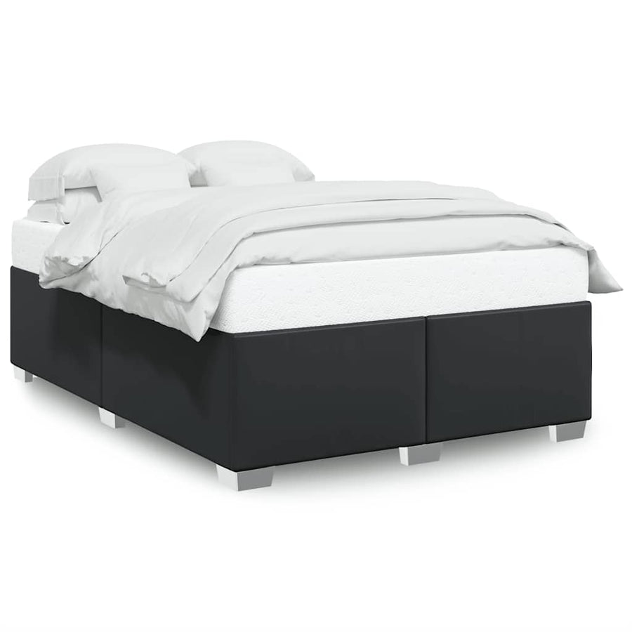 Bedframe Zonder Matras 137X190 Cm Kunstleer Zwart