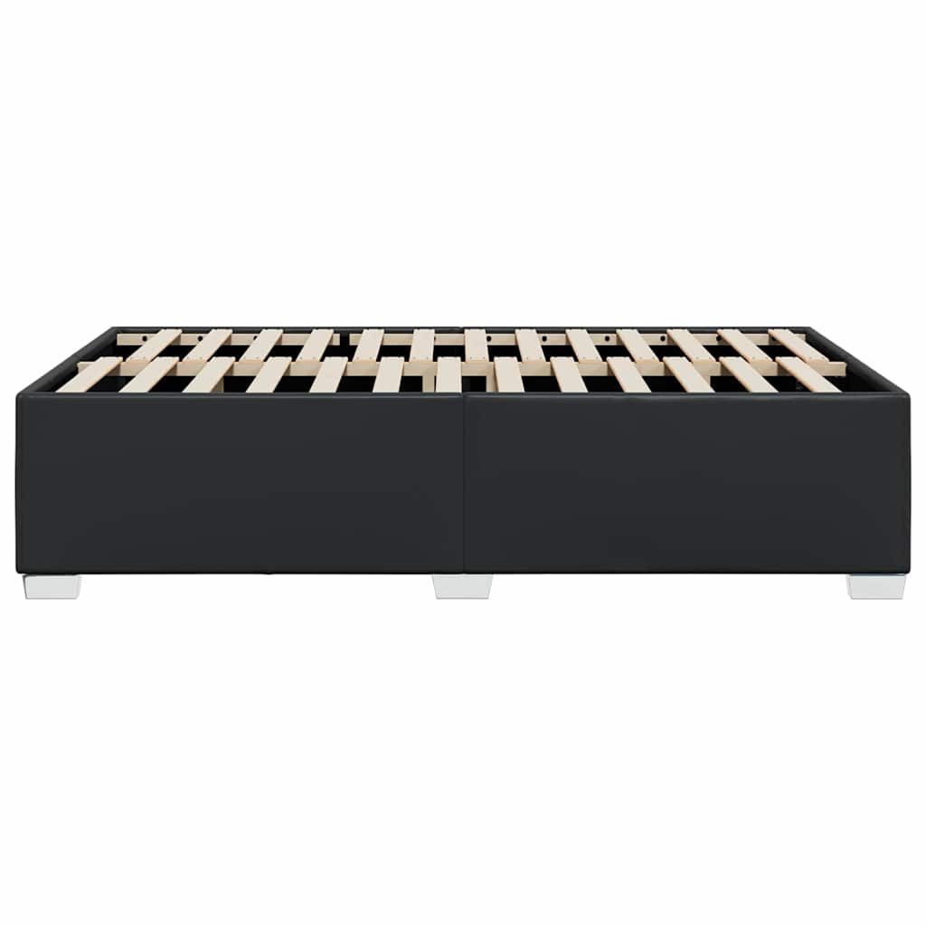 Bedframe Zonder Matras 137X190 Cm Kunstleer Zwart