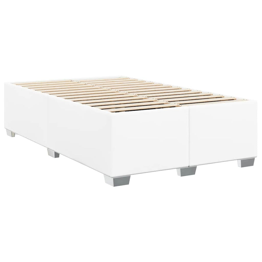 Bedframe Zonder Matras 137X190 Cm Kunstleer Wit