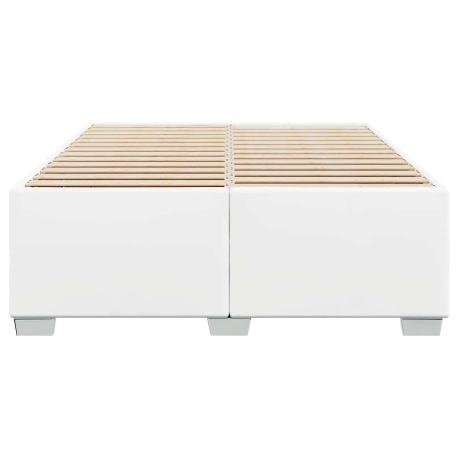 Bedframe Zonder Matras 137X190 Cm Kunstleer Wit