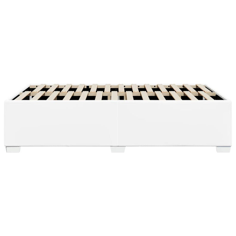 Bedframe Zonder Matras 137X190 Cm Kunstleer Wit