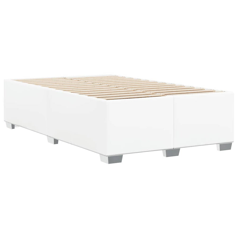 Bedframe Zonder Matras 137X190 Cm Kunstleer Wit