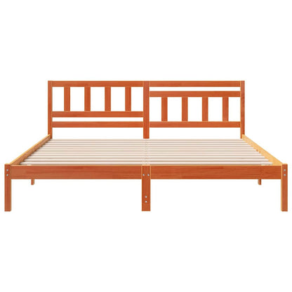 Bedframe Wasbruin 200 x 200 cm Massief grenenhout