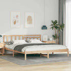 Bedframe 180x200 cm massief grenenhout bruin