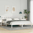Bedframe 180x200 cm massief grenenhout wit