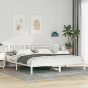 Bedframe 180x200 cm massief grenenhout wit