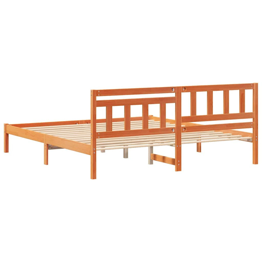 Bedframe Wasbruin 180 x 200 cm Massief grenenhout