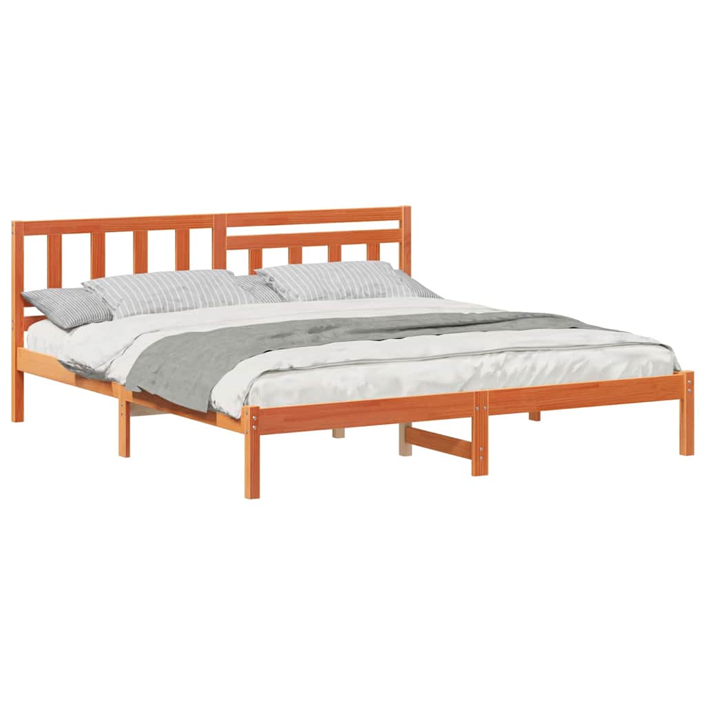 Bedframe Wasbruin 180 x 200 cm Massief grenenhout