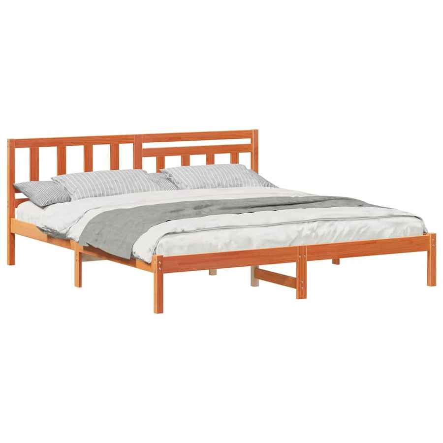 Bedframe Wasbruin 180 x 200 cm Massief grenenhout