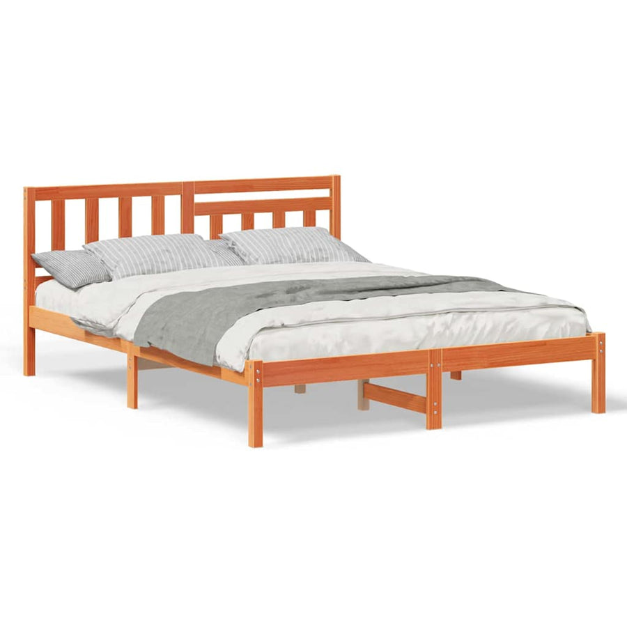 Bedframe Wasbruin 160 x 200 cm Massief grenenhout
